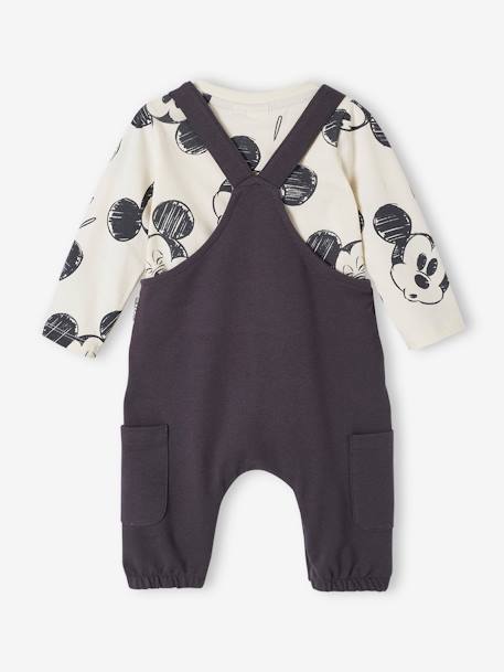 Ensemble Disney® bébé T-shirt coton + salopette blanc/gris 4 - vertbaudet enfant 