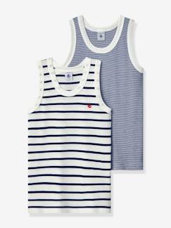 Garçon-T-shirt, polo, sous-pull-Lot de 2 débardeurs en coton bio