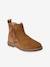 Boots enfant fille cuir à pompon zippées camel+rose 1 - vertbaudet enfant 