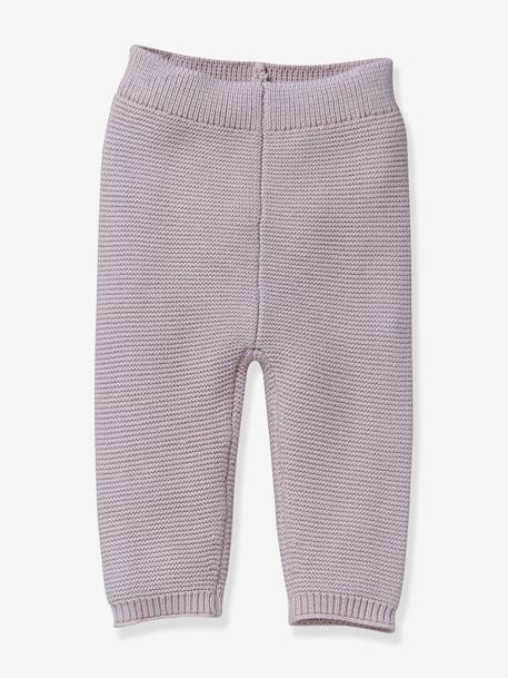 Legging Bébé en coton biologique et laine CYRILLUS rose 1 - vertbaudet enfant 