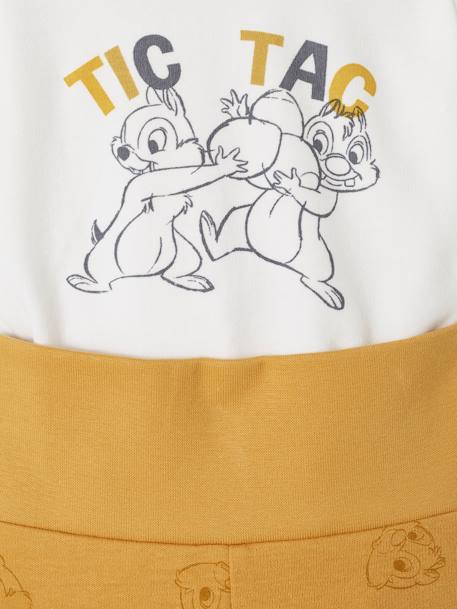 Ensemble bébé garçon body + pantalon + bonnet Disney Tic & Tac blanc/moutarde 6 - vertbaudet enfant 