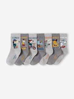 Lot de 7 paires de chaussettes semainier "mascottes" garçon  - vertbaudet enfant