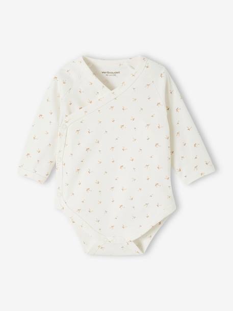 Lot de 5 bodies manches longues bébé ouverture naissance rose poudré 7 - vertbaudet enfant 