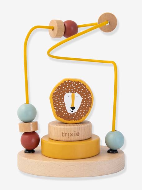 Labyrinthe à perles en bois - TRIXIE jaune+orange+rose 1 - vertbaudet enfant 