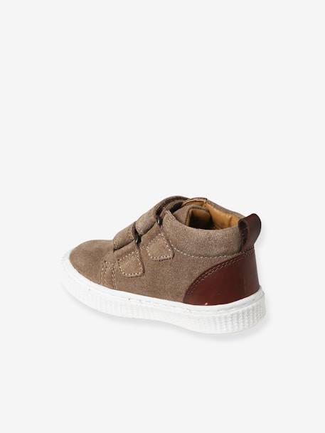 Bottines bébé garçon cuir à scratchs marine+taupe 8 - vertbaudet enfant 