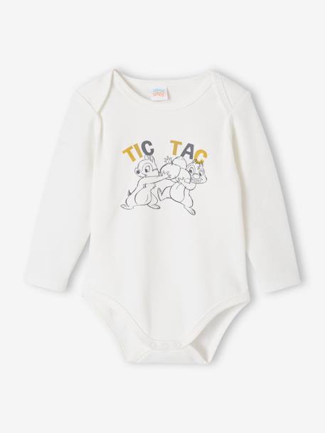 Ensemble bébé garçon body + pantalon + bonnet Disney Tic & Tac blanc/moutarde 2 - vertbaudet enfant 