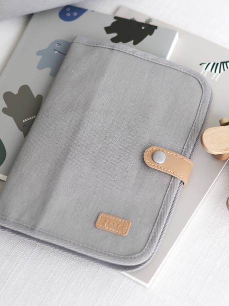 Protège-carnet de santé gris perle+rose poudré 1 - vertbaudet enfant 