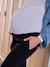 Pantalon de grossesse cigarette bandeau sans couture gris+noir 14 - vertbaudet enfant 