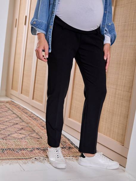 Pantalon de grossesse cigarette bandeau sans couture gris+noir 10 - vertbaudet enfant 