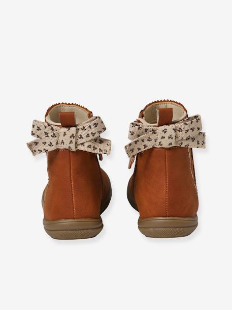 Bottines enfant fille synthétique zippées marron+noir 6 - vertbaudet enfant 