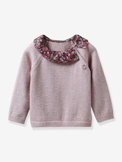 -Pull Bébé col en tissu Liberty CYRILLUS