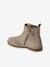 Boots cuir enfant zippées et élastiquées gris 3 - vertbaudet enfant 