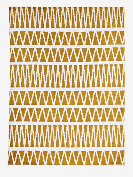 Tapis rectangle imprimé graphique jaune imprimé 3 - vertbaudet enfant 