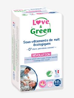 Puériculture-Toilette de bébé-Couches et lingettes-Sous-vêtements de nuit écologiques x12 / 8-15 ans LOVE&GREEN