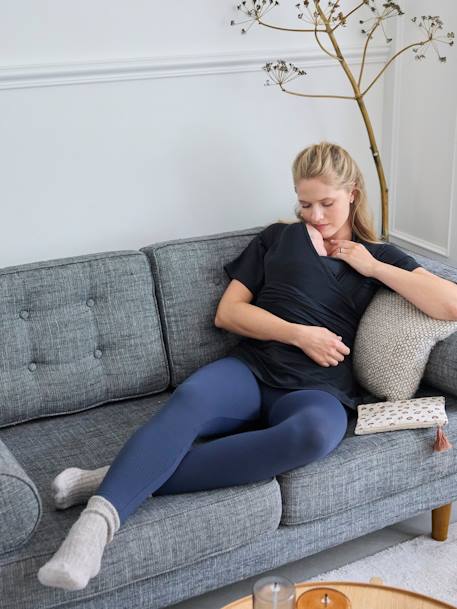T-shirt peau à peau adulte mixte en coton biologique noir 3 - vertbaudet enfant 