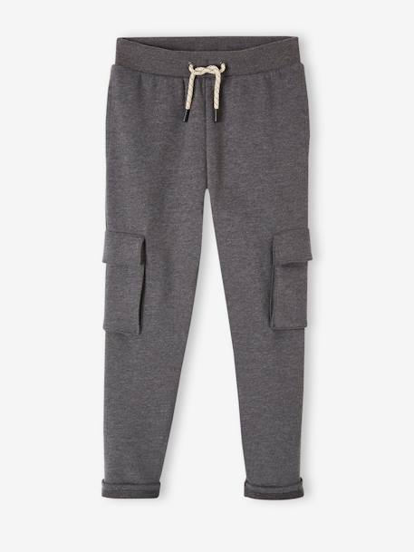 Pantalon Jogging Garçon Vertbaudet - Molleton Gris Chiné | Taille 5 Ans