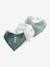 Lot 3 bavoirs bandanas en gaze de coton Bord de mer+Broceliande+Dans les bois+Hanoi+Hérisson+Hygge+lot renard+Mon coeur+Tanzanie 6 - vertbaudet enfant 