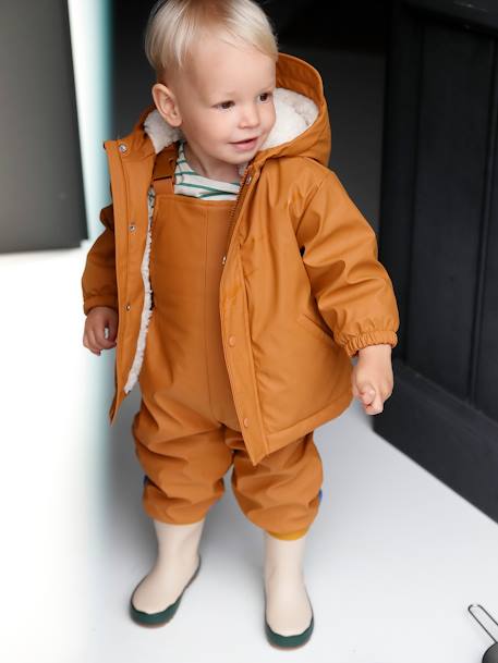 Manteau et pantalon de pluie bébé caramel 1 - vertbaudet enfant 