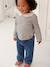 T-shirt bébé col brodé manches longues beige clair+rayé marine+rayé rouge 15 - vertbaudet enfant 