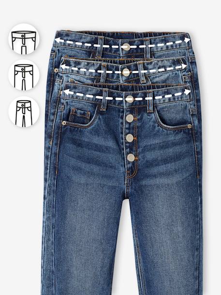 Jean Mom MorphologiK fille Tour de hanches LARGE bleu jean 5 - vertbaudet enfant 