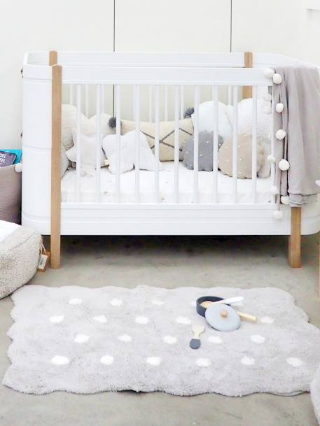 Tapis coton Lavable Mini Biscuit - gris 2 - vertbaudet enfant 