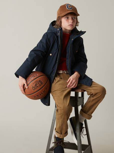 Parka chaude garçon caramel+marine 6 - vertbaudet enfant 