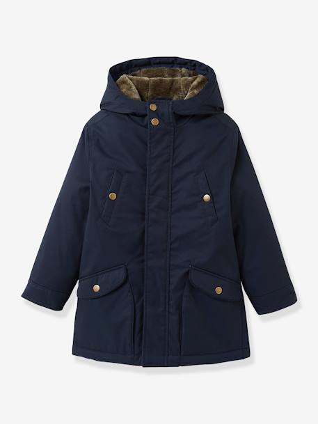 Parka chaude garçon CYRILLUS marine 1 - vertbaudet enfant 