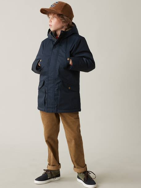 Parka chaude garçon caramel+marine 5 - vertbaudet enfant 