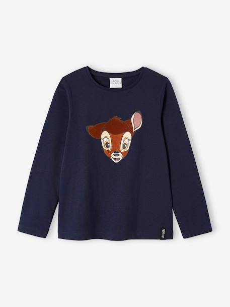 T-shirt manches longues fille Disney® Bambi marine 1 - vertbaudet enfant 