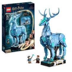 -LEGO® Harry Potter 76414 Expecto Patronum, Maquette 2-en-1 avec Figurines Animales Cerf et Loup