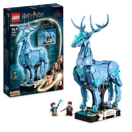 LEGO® Harry Potter 76414 Expecto Patronum, Maquette 2-en-1 avec Figurines Animales Cerf et Loup BLEU 1 - vertbaudet enfant 