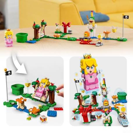 LEGO 71403 Super Mario Pack de Démarrage Les Aventures de Peach, Jouet Lemmy, Figurine Interactive Toad, pour Enfants 6 Ans JAUNE 3 - vertbaudet enfant 