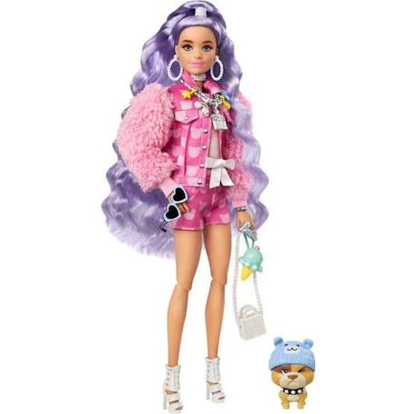 Barbie - Barbie Extra Bulldog Hipster - Poupée - 3 ans et + VIOLET 1 - vertbaudet enfant 