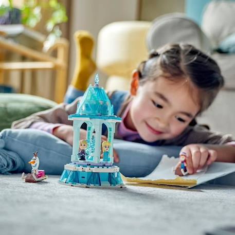 LEGO® Disney Princesse 43218 Le Manège Magique d’Anna et Elsa, Jouet Reine des Neiges avec Figurine Olaf BLEU 6 - vertbaudet enfant 