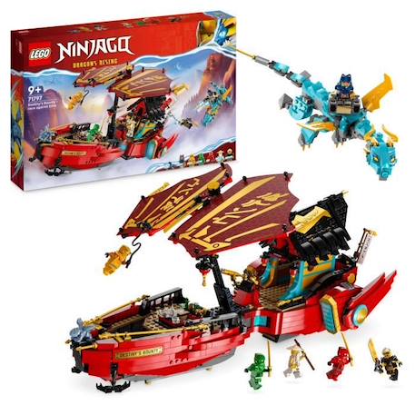 LEGO® NINJAGO 71797 Le QG des Ninjas - La Course Contre la Montre, Jouet avec 2 Figurines Dragon ROUGE 1 - vertbaudet enfant 