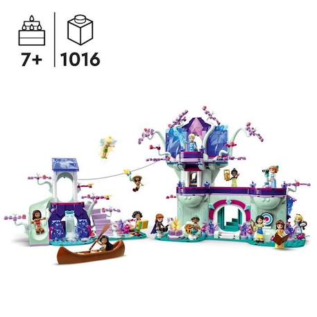 LEGO® Disney 43215 La Cabane Enchantée dans l’Arbre, avec 13 Mini-Poupées dont Princesse Jasmine et Elsa BLEU 2 - vertbaudet enfant 