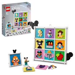 Jouet-Jeux d'imagination-LEGO® Disney 43221 100 Ans d'Icônes Disney, Création d'Art Mural avec Mickey Mouse pour Enfants