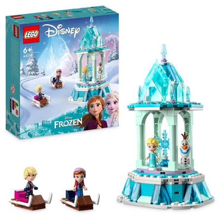 LEGO® Disney Princesse 43218 Le Manège Magique d’Anna et Elsa, Jouet Reine des Neiges avec Figurine Olaf BLEU 1 - vertbaudet enfant 