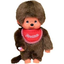 Jouet-Premier âge-Peluches-Monchhichi Garçon Bavoir Rouge 20 cm