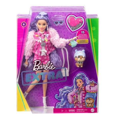Barbie - Barbie Extra Bulldog Hipster - Poupée - 3 ans et + VIOLET 5 - vertbaudet enfant 
