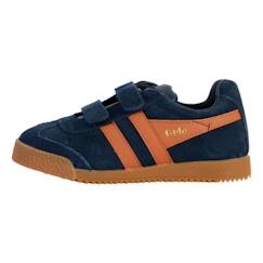 Chaussures-Chaussures garçon 23-38-Basket Cuir Enfant - GOLA - Barrier Strap - Bleu Orange - Scratch