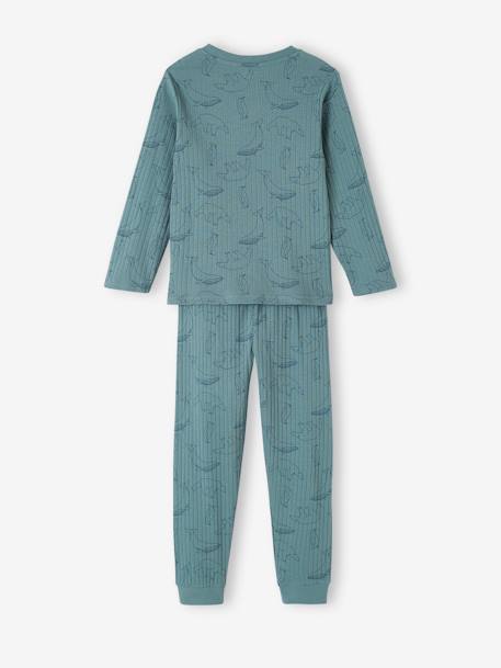 Lot de 2 pyjamas garçon ours maille côtelée vert émeraude 10 - vertbaudet enfant 