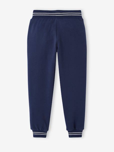Pantalon jogging sport en molleton garçon. bleu grisé+gris chiné+marine 10 - vertbaudet enfant 