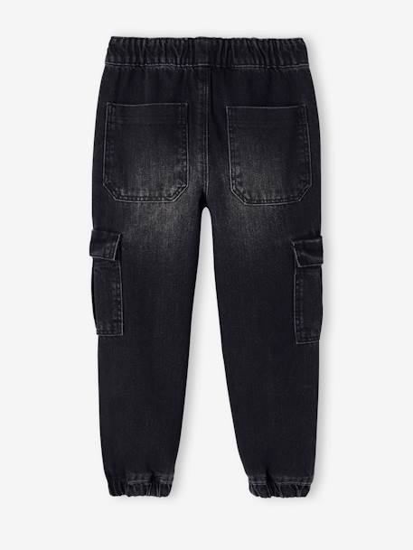 Pantalon battle denim garçon facile à enfiler denim black+double stone+stone 4 - vertbaudet enfant 