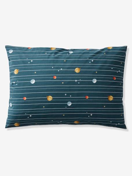 Parure housse de couette enfant et taie d'oreiller avec coton recyclé SPACE ADVENTURE multicolore 7 - vertbaudet enfant 
