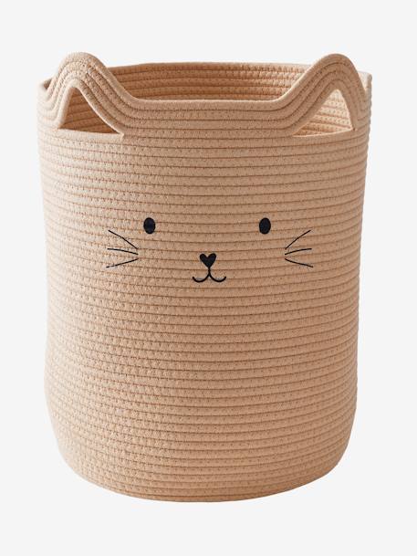 Panier de rangement XL en corde de coton Chat beige 2 - vertbaudet enfant 