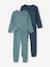 Lot de 2 pyjamas garçon ours maille côtelée vert émeraude 1 - vertbaudet enfant 