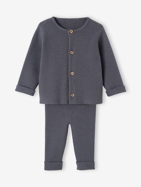 Bébé-Ensemble mixte en tricot gilet et pantalon bébé