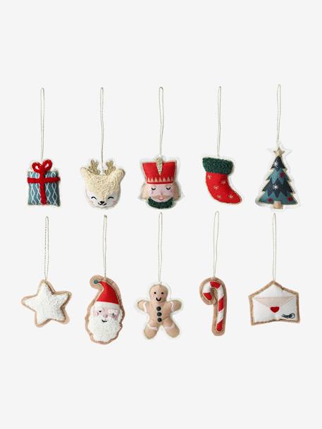 Lot de 10 décorations de Noël en feutrine à suspendre Casse-Noisette rouge 3 - vertbaudet enfant 