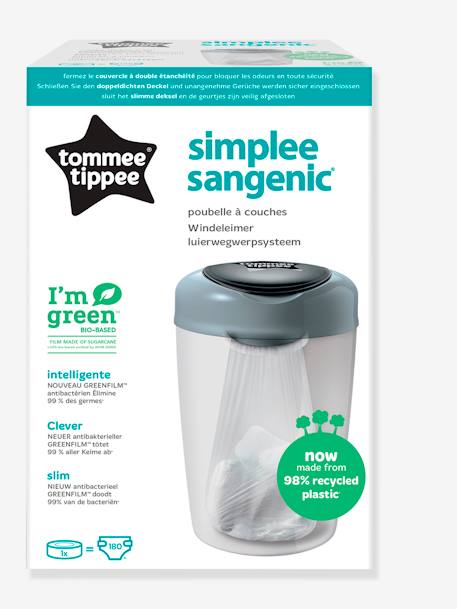 Poubelle à couches Simplee Tommee tippee SANGENIC gris 2 - vertbaudet enfant 